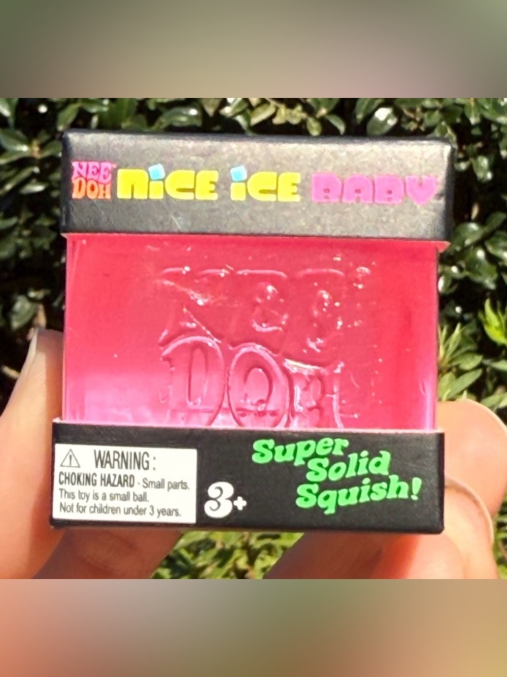 NeeDoh Nice Ice Baby Super Solid Squish Toy - Bright Pink